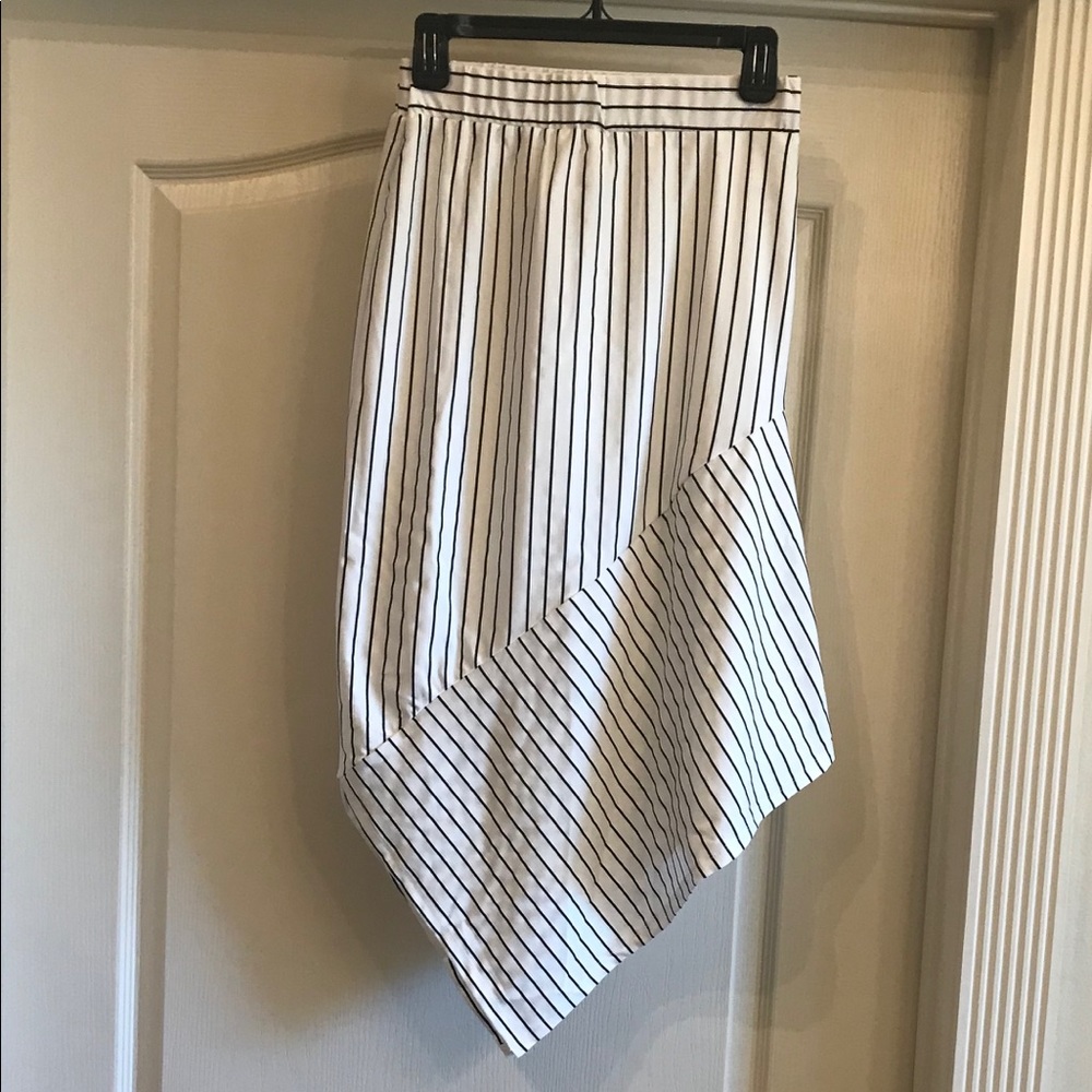 Black and White Asymmetrical Skirt